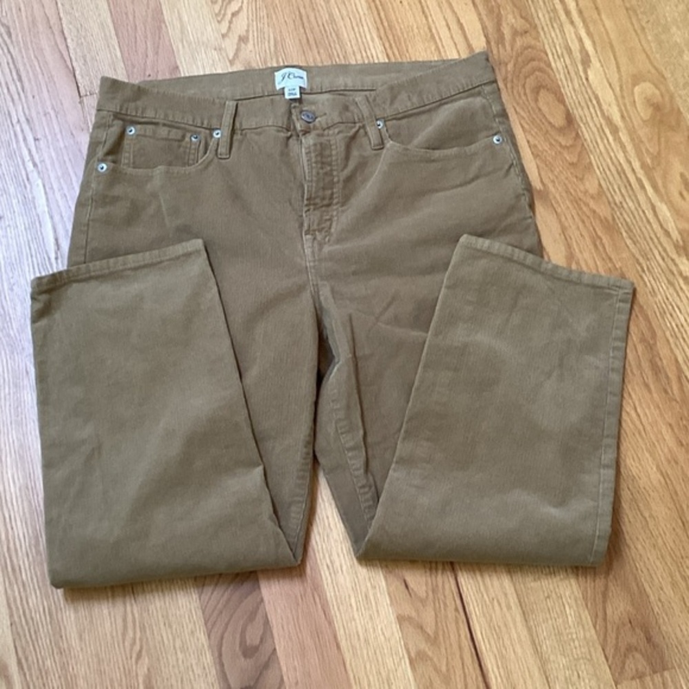 J. Crew Tan‎ Corduroy Trousers 32 Petite Vintage Slim Straight